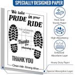 Cyrico 100 Pcs Paper Floor Mats for Cars, Disposable Waterproof Kraft Paper Automotive Carpet Protectors, Temporary Vehicle Floor Covers for Car Detailing Stuff, Dealership, 16 x 20 Inch, White