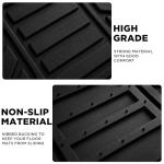 PIC AUTO Heavy Duty Rubber Floor Mats, Blue Aluminum Film Car Mats Set, Front and Rear Car Mats with Anti-Slip Backing, All Weather Protection, Trim-to-Fit for Automotive SUV, Sedan, Van