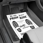 Cyrico 100 Pcs Paper Floor Mats for Cars, Disposable Waterproof Kraft Paper Automotive Carpet Protectors, Temporary Vehicle Floor Covers for Car Detailing Stuff, Dealership, 16 x 20 Inch, White