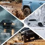 Cyrico 100 Pcs Paper Floor Mats for Cars, Disposable Waterproof Kraft Paper Automotive Carpet Protectors, Temporary Vehicle Floor Covers for Car Detailing Stuff, Dealership, 16 x 20 Inch, White