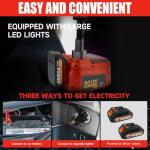 E-HEELP Electric Car Jack Kit Battery-Powered, 5Ton 21V Cordless Car Hydraulic Jack with 4.0Ah Battery & Remote Control, Portable Emergency Tire Change Tool for Sedan SUV MPV Pickup