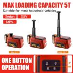 E-HEELP Electric Car Jack Kit Battery-Powered, 5Ton 21V Cordless Car Hydraulic Jack with 4.0Ah Battery & Remote Control, Portable Emergency Tire Change Tool for Sedan SUV MPV Pickup