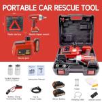 E-HEELP Electric Car Jack Kit Battery-Powered, 5Ton 21V Cordless Car Hydraulic Jack with 4.0Ah Battery & Remote Control, Portable Emergency Tire Change Tool for Sedan SUV MPV Pickup