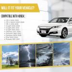 Eozvou License Plate Holder Compatible with Honda CR-V/HR-V/Insight/Odyssey/Passport/Pilot/Prelude, No Drill & Anti-Theft Front License Plate Frame with Screws, Front Grille & Bumper Mount