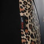 Flying Banner Butterfly car seat Covers ful Set Fashion Universal Lady Woman Female Rear Bench Split Colorized (Full Set - Faux Leather, Leopard Brown)