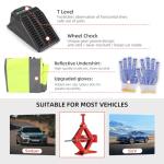 EFFIROSO Premium 10 in 1 Electric Scissor Jack Enhanced Safety 3 Ton Car Jack Kit Automatic 12V Tire Repair Kit for Sedans SUV Tire Replacement