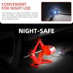 EFFIROSO Premium 10 in 1 Electric Scissor Jack Enhanced Safety 3 Ton Car Jack Kit Automatic 12V Tire Repair Kit for Sedans SUV Tire Replacement