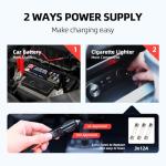 EFFIROSO Premium 10 in 1 Electric Scissor Jack Enhanced Safety 3 Ton Car Jack Kit Automatic 12V Tire Repair Kit for Sedans SUV Tire Replacement