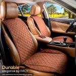 IVICY Faux Suede Front Car Seat Cover – Durable, Non-Slip Seat Protector for Cars – 1 Unit, Brown