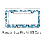 Hawaiian Flower Hibiscus License Plate Frames, Rust-Proof Stainless Steel Screws, Caps Included Personalized Cover for Women and Men Decorate Car with 12.3x6.3 Inch License Plate Holder -DATANSEN