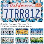 Hawaiian Flower Hibiscus License Plate Frames, Rust-Proof Stainless Steel Screws, Caps Included Personalized Cover for Women and Men Decorate Car with 12.3x6.3 Inch License Plate Holder -DATANSEN