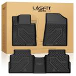 LASFIT Floor Mats for Hyundai Sonata Gas & Hybrid 2019 2018 2017 2016 2015 & KIA Optima 2016-2020, All Weather TPE Custom Fit Car Accessories Floor Liners 1st & 2nd Row Car Mats, Black