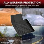 LASFIT Floor Mats for Hyundai Sonata Gas & Hybrid 2019 2018 2017 2016 2015 & KIA Optima 2016-2020, All Weather TPE Custom Fit Car Accessories Floor Liners 1st & 2nd Row Car Mats, Black