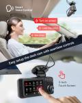 REDTIGER F17 Elite 4K Dash Cam 3 Channel, STARVIS 2 IMX678 & IMX675, 128GB Card, Full Night Color, 4K+2.5K+1080P Front and Rear Inside, Voice Control, 5GHz WiFi-30MB/s Download, GPS, HDR, Parking Mode