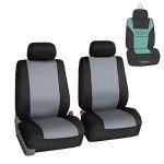 Neoprene Car Seat Covers Front Set - Gray