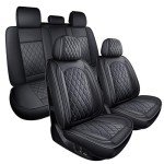 Mirozo Car Seat Covers Set - Breathable Black