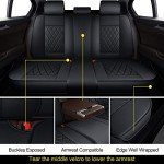 Mirozo Car Seat Covers Set - Breathable Black