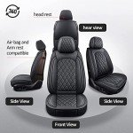Mirozo Car Seat Covers Set - Breathable Black