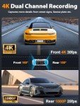 ARIFAYZ 4K Dual Dash Cam with WiFi & Night Vision