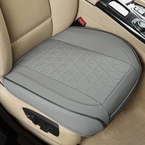 Luxury PU Leather Car Seat Covers - Light Gray