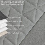 Luxury PU Leather Car Seat Covers - Light Gray