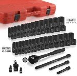 Neiko 65-Piece Impact Socket Set with Adapters