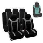 FH Group Gray Car Seat Covers Set