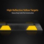 Pyle 2-Pack Wide Garage Floor Parking Stoppers