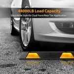 Pyle 2-Pack Wide Garage Floor Parking Stoppers