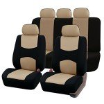 Beige Multifunctional Car Seat Cover Full Set