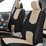 Beige Multifunctional Car Seat Cover Full Set