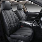 Waterproof Nappa Leather Car Seat Covers - Black