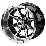 RM Cart 12" Black Wheels and 215/35-12 Tires