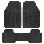 Heavy-Duty All-Weather Rubber Floor Mats - 3pc Set