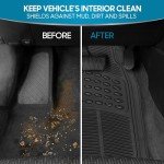 Heavy-Duty All-Weather Rubber Floor Mats - 3pc Set