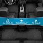 Heavy-Duty All-Weather Rubber Floor Mats - 3pc Set