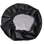 Black PU Leather Spare Tire Cover (31-33 inches)