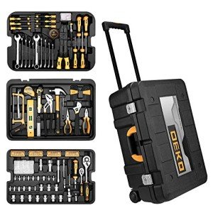 DEKOPRO 258-Piece Portable Tool Set with Trolley
