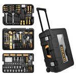 DEKOPRO 258-Piece Portable Tool Set with Trolley