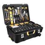 DEKOPRO 258-Piece Portable Tool Set with Trolley