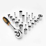 DEKOPRO 258-Piece Portable Tool Set with Trolley