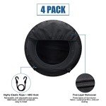 4-Pack Waterproof Tire Covers for RVs and Trucks