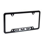 Black BMW License Plate Frame with Wording