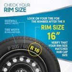 16-Inch Premium Snap-On Wheel Rim Hubcaps