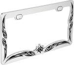Tribal Design Universal License Plate Frame