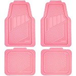 Universal Waterproof Car Mats - Set of 4 (Pink)