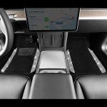 Sparkly Rhinestone Car Floor Mats - 4pcs Set