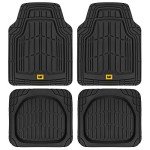 Heavy-Duty All-Season Rubber Floor Mats - 4 Piece
