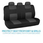 Charcoal/Black BDK PolyPro Full Car Seat Covers