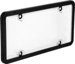 Universal Black License Plate Frame with Clear Cover